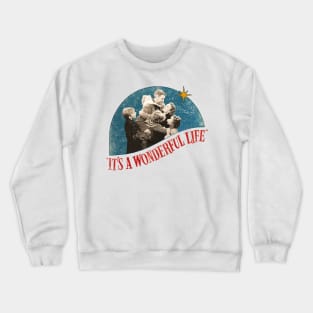 It's a Wonderful Life Distressed Classic Christmas Crewneck Sweatshirt